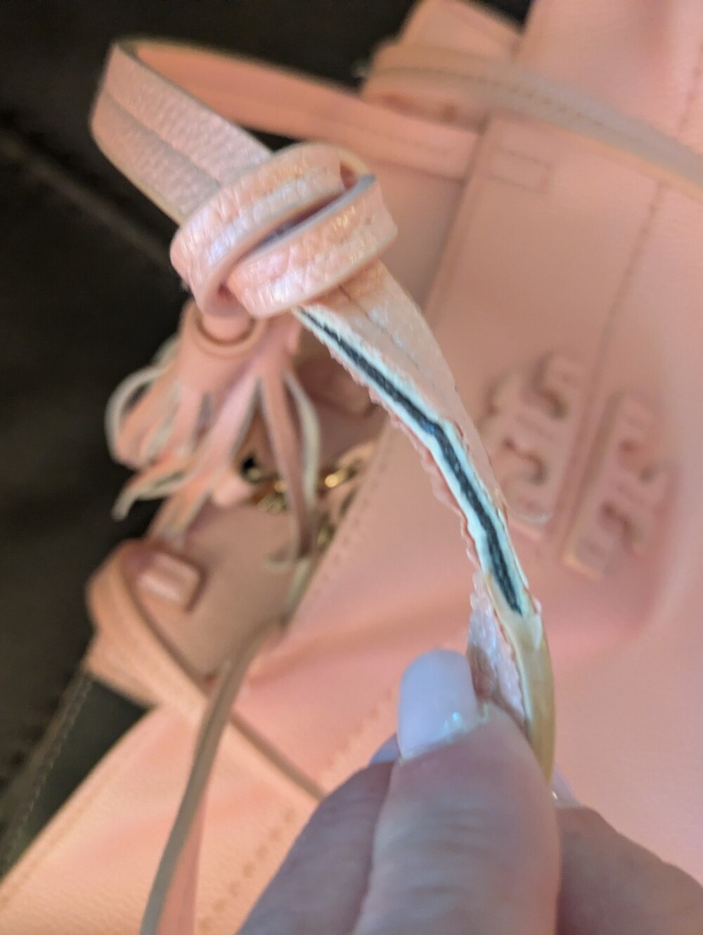 Tory Burch Pink Pebbled Leather Tote - Picture 4 of 9
